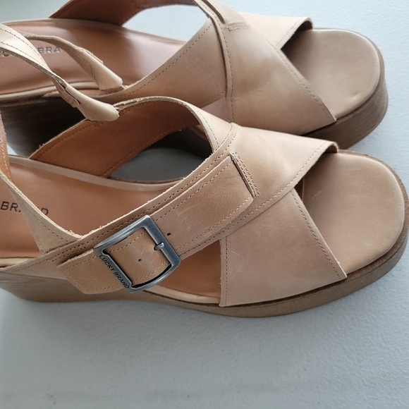 Lucky Brand Women's Boho Delaynee Platform Slingback Wedge Sandals Size 11 - Picture 7 of 8